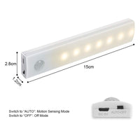 1 x RAW Customer Returns Vicloon Lighting Portable Wireless Light, 3 Pc Closet Light with Motion Sensor with Auto On Off, USB Rechargeable LED Closet Light with 2 Magnetic Strips for Staircase, Kitchen Warm White  - RRP €16.99