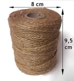 1 x RAW Customer Returns Jute cord 100 m package cord jute ribbon gift ribbon made of rope made from plants natural brown for crafts decorative binding macrame garden - RRP €9.2