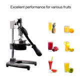 1 x RAW Customer Returns DAWOO Manual Juicer - Professional Citrus Press Stainless Steel Manual Orange Press High Quality Citrus Juicer Orange Juice and Lime Press Black  - RRP €55.99