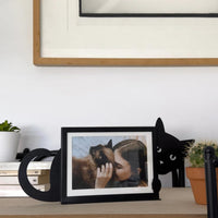 1 x RAW Customer Returns Balvi Hidden Cat Photo Frame Black Color Cat-Shaped Design for Animal Lovers Metal 15x10 - RRP €18.75