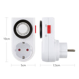 1 x RAW Customer Returns HBN Mechanical timer socket, with child safety lock, 16A 3840W, 4 packs for indoor use 24-hour program analogue, 16A 3,680W, continuous operation possible - RRP €26.21