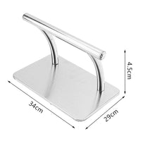 1 x RAW Customer Returns Footrest Hairdresser Salon, Stainless Steel Footrest Mobile Foot Pedal Footrest Hairdressers Barber Chair Salon Equipment Footrest, For Barbershop Salon Pedicure Chair Silver For Beauty Spa Nail Massage - RRP €41.69