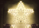 1 x RAW Customer Returns Large luminous Christmas star 50x50 cm to hang with light tube 8 sets of 90 LED lights for Christmas decorations, home, garden and outdoor Christmas decorations Warm White Light  - RRP €35.99