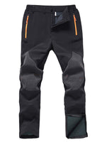 1 x RAW Customer Returns Gash Hao Men s Waterproof Windproof Hiking Trousers Ski Trousers Warm Softshell Trousers Winter Outdoor Trousers Snowboard Trousers Trekking Trousers Zip Bottom Leg Trousers 180 Black, 32W x 32L  - RRP €49.99