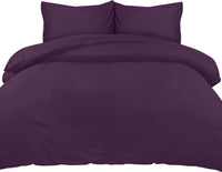 1 x RAW Customer Returns Utopia Bedding Duvet Cover Bed 105 - Microfiber Duvet Cover Set 200x200 cm and 2 Pillowcases 50x75 cm Purple  - RRP €17.12