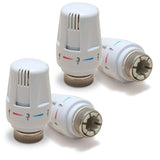 1 x RAW Customer Returns Pack of 4 thermostatic heads, thermostatic head heater, TRV M30x1.5 thermostat radiator, heating system temperature control heads for office home - RRP €24.99