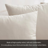 1 x RAW Customer Returns MIULEE Set of 2 VELVET Cushion Covers Pillow Case Decorative Throw Pillows Sofa Cushions Lumbar Cushions Throw Pillow Cover with Hidden Zipper Sofa Bedroom 18 x 18 Inch 45 x 45 cm Cream White - RRP €14.99