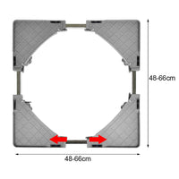 1 x RAW Customer Returns FOCCTS Adjustable Washing Machine Base with Swivel Wheels, Bracket Washing Machine Dryer Base Base with for Dryers, Tumble Dryers, Stoves, Refrigerators, Freezers - RRP €33.04