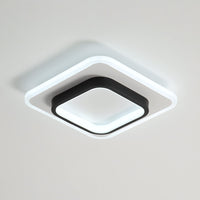 1 x RAW Customer Returns Goeco ceiling lamp LED dimmable, modern ceiling light 20W 2300LM, square ceiling lighting for kitchen, living room, bedroom, diameter 24cm, dimmable 3000K 4500K 6500K - RRP €32.98