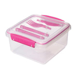 4 x Brand New Sistema lunch box plus cutlery TO GO 1.2 L lunch box with knife fork for children adults BPA-free Mixed colors not selectable  - RRP €49.76