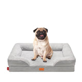 1 x Brand New Puki Diary Washable Orthopedic Dog Cushion, 112x81x17.5cm Non-Slip Dog Bed for Large Dogs, Removable Plush Dog Basket, XL Light Gray - RRP €65.99