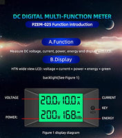 1 x RAW Customer Returns Jadeshay Digital Voltmeter Ammeter, DC Voltmeter Ammeter Battery Tester 0 300A 300V Power Energy Watt Meter PZEM-025 100A  - RRP €23.48