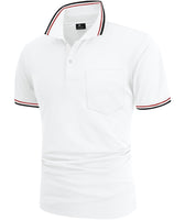 1 x RAW Customer Returns SPEEDRUN Polo Shirt for Men Short Sleeve Polo Shirt with Chest Pocket Slim Fit Summer Quick-drying Breathable Golf Tennis Work Shirt T-Shirt Casual - RRP €34.78