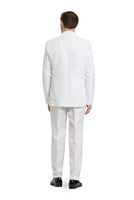 1 x RAW Customer Returns OFFSTREAM Plain Colored Suits for Men Costumes Include Jacket Pants and Tie, XXL, Plain White - RRP €49.95