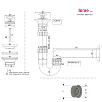 1 x RAW Customer Returns Schl fer 4618105 Sink siphon with drain, drain kit with universal siphon G 1 1 2 and drain with plug for washbasin, sink, laundry room, 40 mm wall drain pipe connection - RRP €23.29