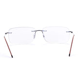 1 x RAW Customer Returns Rimless Progressive Multifocal Reading Glasses for Women Men Titanium Alloy Spring Hinge Multifocus Reader Focus Glasses Intelligent Zoom Near Far Dual Use Eyeglasses Blue Light Filter Computer Glasses - RRP €26.89