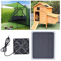 1 x RAW Customer Returns banapoy Solar Panel Fan Kit, 6W Monocrystalline Silicon Solar Fan with Protective Net for Camping, Shed, Greenhouse, Home, Outdoor, Waterproof Portable Solar Powered Fan - RRP €27.04