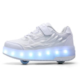 1 x RAW Customer Returns Boy Girl Shoes Children s Shoes with Wheels LED Luminous Shoes Outdoor Sports Shoes Flashing Shoes Skateboard Shoes Sneakers Gift for Birthday, Party, Christmas - RRP €53.44