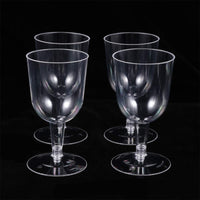 1 x RAW Customer Returns NUOBESTY 12pcs Plastic Wine Glasses Party Disposable Cups Plastic Stemware Wine Glasses Cups - RRP €17.8