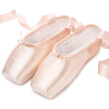 1 x RAW Customer Returns Satin Pointe Shoes Ballet Slippers with Silicone Gel Toe and Ribbons for Women and Girls 38 - RRP €24.99