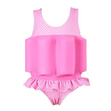 1 x RAW Customer Returns Girls Buoy Swimsuit Children Unisex Swimwear Swimming Aid Boys One Piece Swimsuit with Adjustable Buoyancy Swimming Power Swimwear Swimming Learning Training Suit Pink 3-4 Years - RRP €36.88