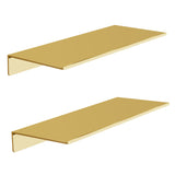 1 x RAW Customer Returns HNVNER Metal Wall Shelf Set of 2, Length 29.6CM Brushed Gold Floating Shelves, Shower Shelf Decorative Wall Shelf for Photos, Collectibles, Vases, Jewelry, Crafts, Trophies - RRP €24.86