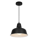 1 x RAW Customer Returns VONCI Black Industrial Barn Pendant Light 1-Light Vintage Farmhouse Domed Hanging Ceiling Light Fixture for Kitchen Island Dinning Room Bedroom Foyer Entryway 1 Pack  - RRP €39.99