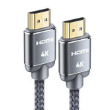 3 x RAW Customer Returns SNOWKIDS HDMI Cable 4K, HDMI 2.0 High Speed over Ethernet, Nylon Braided, Support 3D Audio Return, HDMI Cable for TV 4K Ultra HD Monitor - RRP €29.97