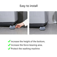 1 x RAW Customer Returns Anti-vibration Washing Machine Feet, 4pcs, Anti-slip, Feet, Refrigerator Dryer Damper - RRP €8.05