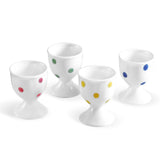 1 x RAW Customer Returns Cinf Ceramic Polka Dots Egg Cups Easter Gifts Gift Set 4 Porcelain Holders Breakfast Boiled Cooking Tool Stable Easy to Clean, REUSABLE Easter Gift - RRP €16.99