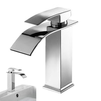 1 x RAW Customer Returns FAEFTY Sink Faucet Modern Faucet Waterfall Tall Sink Mixer Tap Waterfall Hot Cold Water Adjustable - RRP €30.24