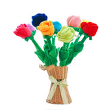 3 x Brand New DongAi 7PCS Plush Rose Flower, 12.5inch Bendable Stems Plush Bouquet Toy Soft Rose Flower, Graduation Mother s Day Girlfriend Wife Gift Multi-Color  - RRP €61.2