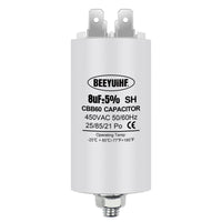 1 x RAW Customer Returns BEEYUIHF starting capacitor 8uf 35x66mm CBB60 8uf 35x65mm capacitor 50 60Hz 450VAC with M8 screw for electric motor dryer washing machine - RRP €26.4