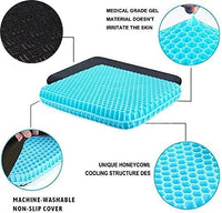 1 x RAW Customer Returns Orthopedic gel cushion, cool and breathable, relieve hip fatigue, with non-slip cover. Cushion for wheelchair car office chair home. - RRP €20.4