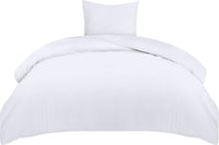 1 x RAW Customer Returns Utopia Bedding bed linen 140x200 set - microfiber duvet cover 140x200 cm 1 pillowcase 65x65 cm - white - RRP €16.28