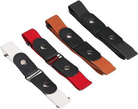 1 x Brand New Lucywey Buckleless Belt, 4 Pieces Elastic Belt, Buckleless Elastic Belt, Adjustable Invisible Belt for Men Women, Belt for Jeans Pants Dress Skirts, color - RRP €24.0