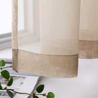 2 x Brand New MIULEE Set of 2 Voile Curtains with Eyelets Transparent Curtain Made of Voile Polyester Eyelet Curtain Transparent Living Room Airy Decorative Curtain for Bedroom Brown 260 x 140cm H x W , Grommet Top - RRP €57.44