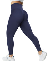 1 x RAW Customer Returns ZAAYO Sports Leggings for Women Scrunch Butt Gym High Waist Push Up Booty Leggings Navy, Small - RRP €27.22