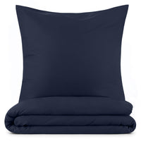 1 x RAW Customer Returns Blumtal bed linen 200x220 cm 2 pillowcases 40x80 cm - duvet covers made of breathable microfiber, super soft duvet cover set, Oeko-Tex certified, 3-piece - dark blue - RRP €27.22