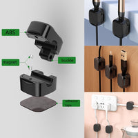 83 x Brand New FTXanty Cable Clips Desk Organizer 6 Pcs Magnetic Cable Management Holder Black Adhesive Cable Clips Cable Organizer for Desk Nightstand Wall-Mounted Kitchen Appliances - RRP €2091.6