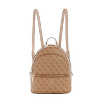 1 x RAW Customer Returns GUESS Large Manhattan Backpack, Latte Logo, One Size for Women - RRP €114.1