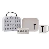 1 x RAW Customer Returns Design Letters Eat Learn Tritan Suitcase Children s drinking cups drinking cups Children s plates, children s bowls Tritan tableware Gifts for the start of school - RRP €40.5