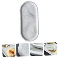 3 x Brand New Cabilock Jewelry Dish Simple Marble Bracelet Counter Plate Shampoo Tray Tableware Kitchen Rings Dresser For White Countertop Delicate Bathroom Snacks Ceramic Ring Dish - RRP €56.55