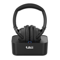 1 x RAW Customer Returns 1Mii Wireless Bluetooth Headphones Support aptX 60 Hours with Fast Charge, 30m Range with 5.2 Transmitter Station, Hi-Res Audio, Memory Foam for Phone TV PC Gaming Gear - RRP €49.42