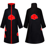 1 x RAW Customer Returns Akatsuki Coat for Adults Men Women Cosplay Itachi Costume 181 185 with 8 Pieces Akatsuki Costume Accessories Rings Necklace Uchiha Itachi Cosplay Anime Akatsuki Cape Halloween for Adults XXL  - RRP €20.16