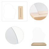 16 x Brand New CYIOU Irregular Mirror Acrylic Desk Mirror Wooden Cosmetic Mirror Decorative Mirrors for Hotel Bedroom Living Room Bathroom 24cm 19cm  - RRP €145.92