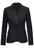 1 x RAW Customer Returns Roskiky Notched Lapel Pockets Button Blazer Black Small - RRP €47.39