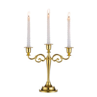 1 x RAW Customer Returns Sziqiqi Aluminum Candlestick Dining Table Candlelight Dinner Hotel Decoration Home Decoration, Table Decoration, Gold - RRP €20.62