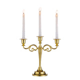 1 x RAW Customer Returns Sziqiqi Aluminum Candlestick Dining Table Candlelight Dinner Hotel Decoration Home Decoration, Table Decoration, Gold - RRP €20.62