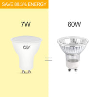 1 x RAW Customer Returns GY GU10 LED Dimmable Warm White Lamp, 7W 2700K 600lm Warm White Light Bulbs, Replaces 70W Halogen Bulbs, 120 Beam Angle Adjustable LED Bulb, Pack of 12 Energy Class G  - RRP €36.04